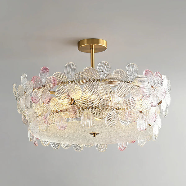 Flower Cluster Frosted Glass Ceiling Lamp
