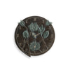 Flower Wall Mounted Garden Clock and Thermometer
