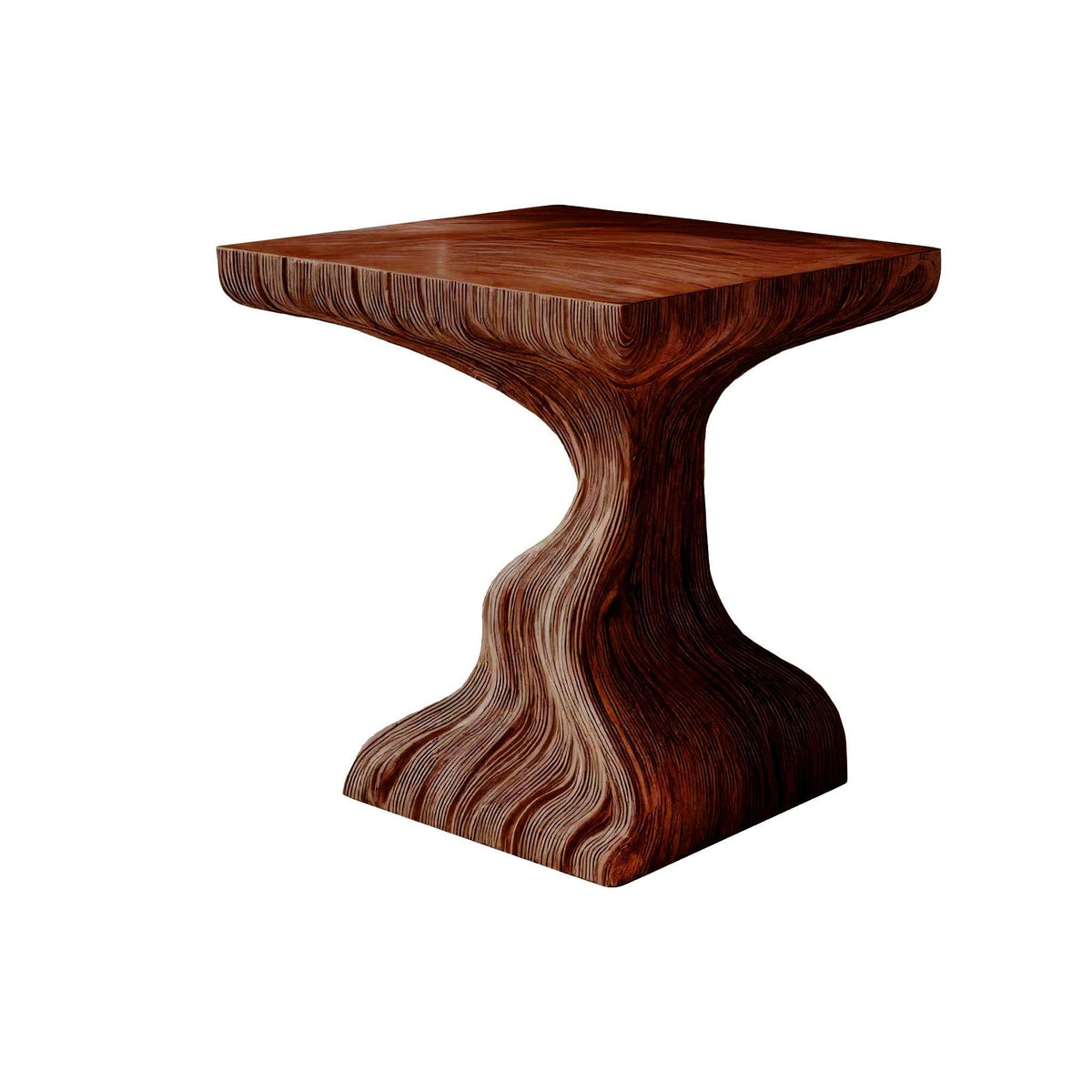 Flowing Solid Live Edge Wood Bedside Table