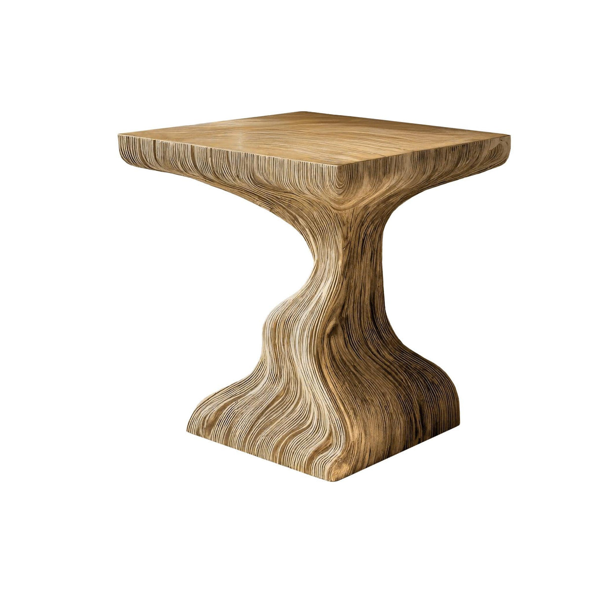 Flowing Solid Live Edge Wood Bedside Table