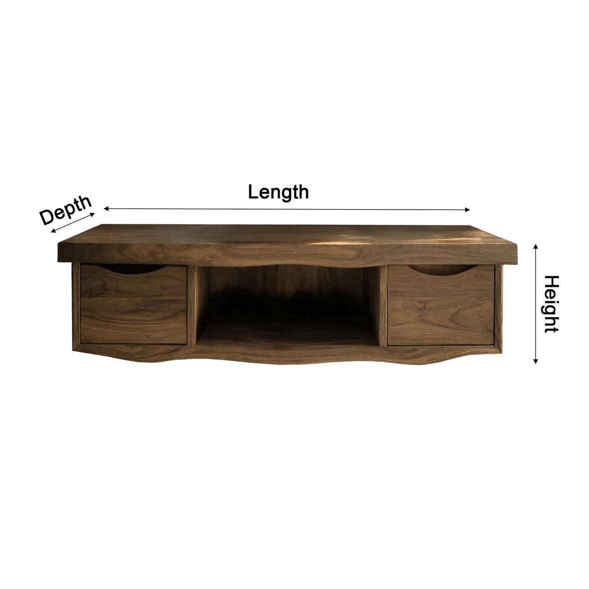 Flowline Solid Wood Floating Bathroom Vanity With Drawers
