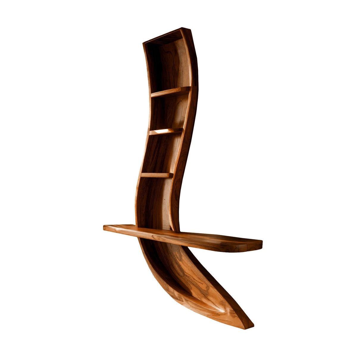 Flowline Solid Wood Floating Display Shelf