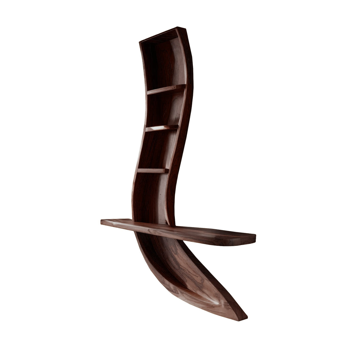 Flowline Solid Wood Floating Display Shelf