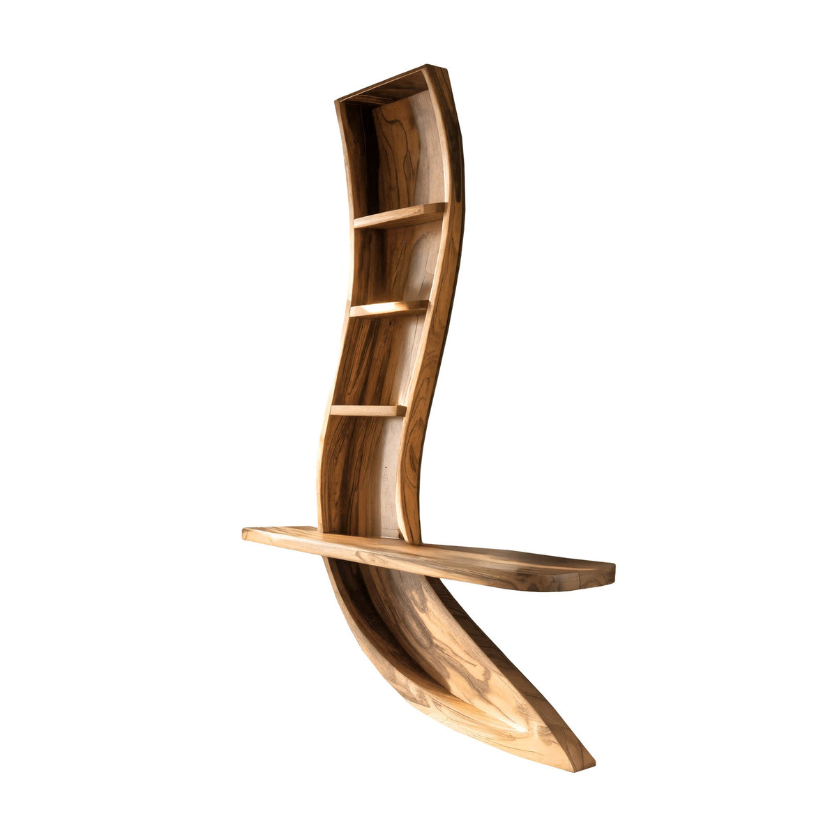 Flowline Solid Wood Floating Display Shelf