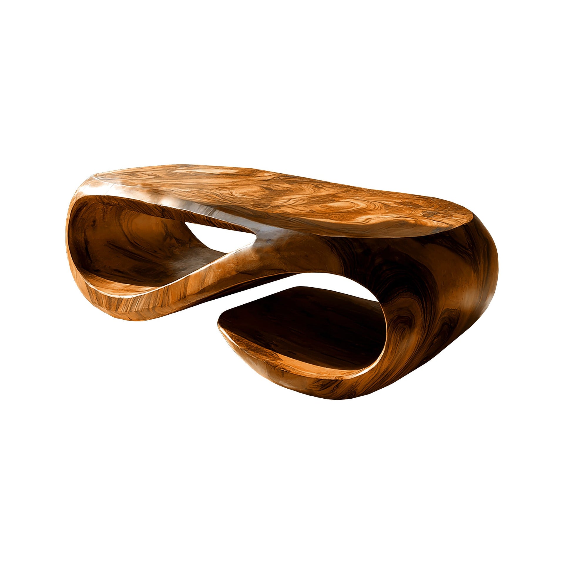 Flowloop Sculpted Solid Wood Coffee Table