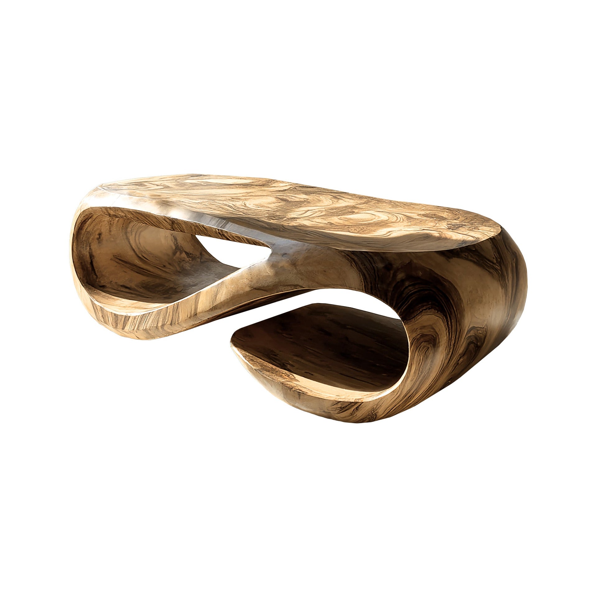 Flowloop Sculpted Solid Wood Coffee Table