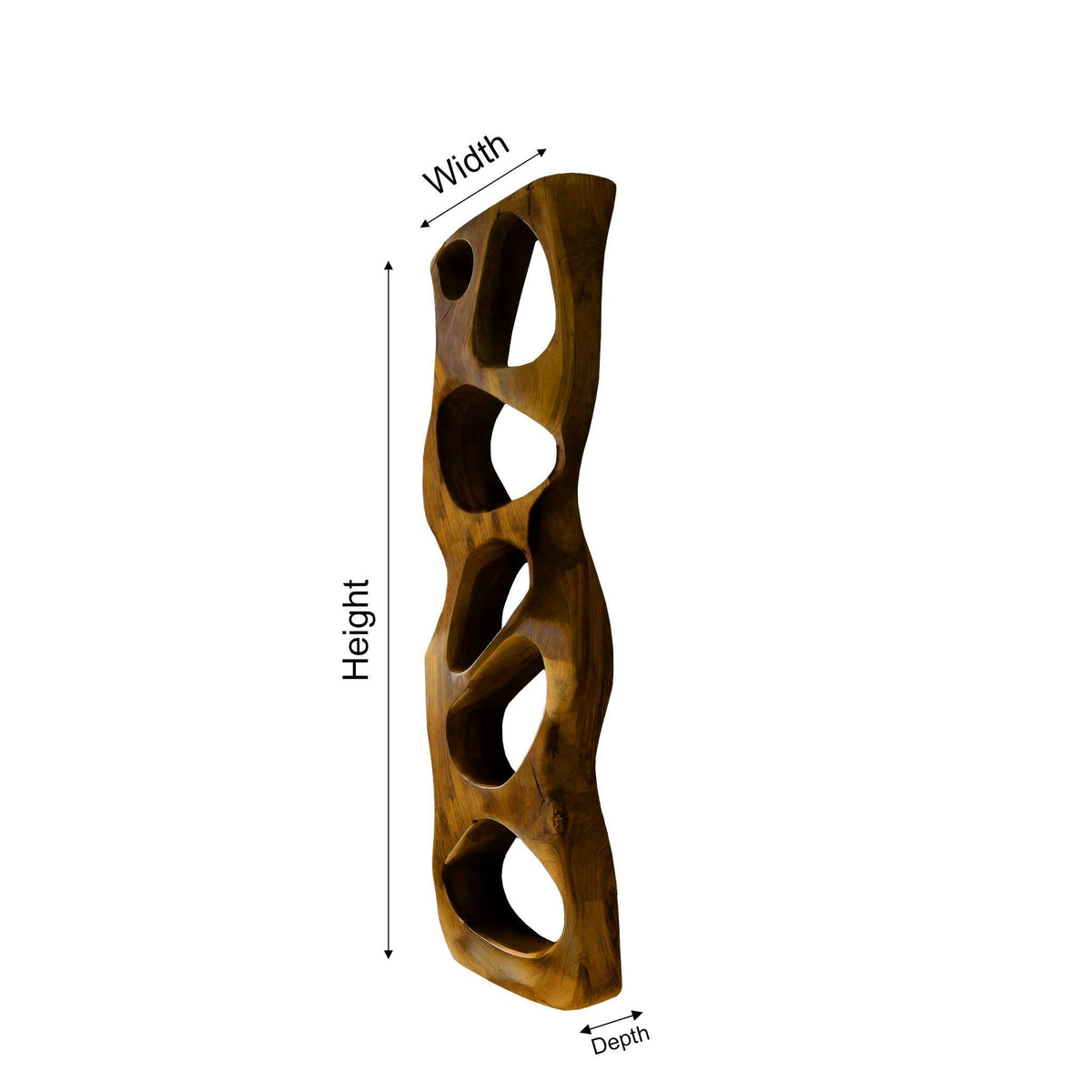 Flownest Organic Wood Floating Sculptural Wall Shelf
