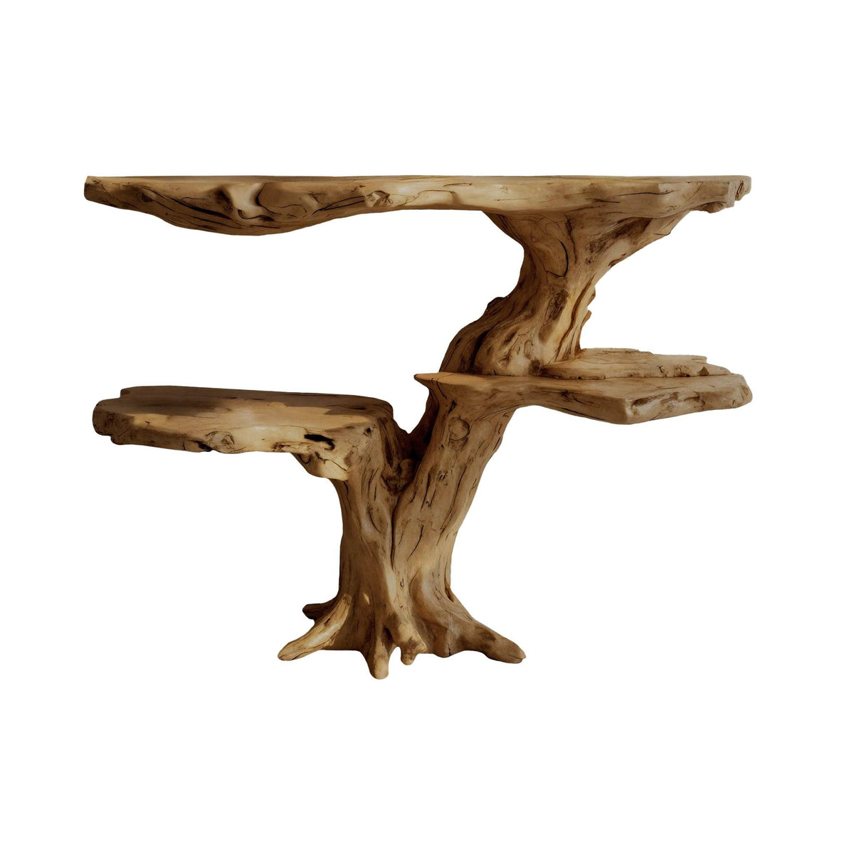 Flowroot Solid Wood Freestanding Bathroom Vanity with Shelves