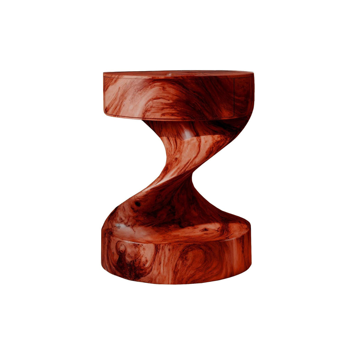Flowtwist Handcrafted Solid Wood Bedside Table