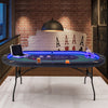 Foldable 10-Player Poker Table with LED Lights and USB Ports Ideal for Texas Casino-Green