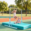Foldable Gymnastics Bar for Kids with 3-Level Adjustable Heights-Green