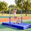 Foldable Gymnastics Bar for Kids with 3-Level Adjustable Heights-Purple
