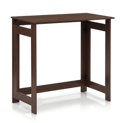 Folding Console Table with Foldable Legs-Brown