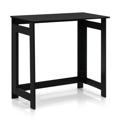 Folding Console Table with Foldable Legs-Black