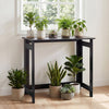 Folding Console Table with Foldable Legs-Black