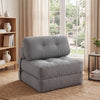Folding Sofa Bed with Pillow and Back Support for Living Room-Gray