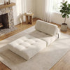 Folding Sofa Bed with Pillow and Back Support for Living Room-Beige