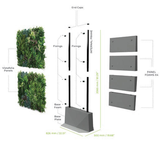 Foliascreen Full Height Size 81.69