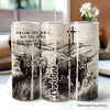 Follow the Word Not the Herd Highland Cow 20oz Personalized Tumbler With Lid and Stainless Steel Straw, Isaiah 8 11-13 Bible Verse Christian Gift Cup