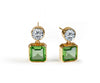 Forest Peridot Gold Drop Earrings