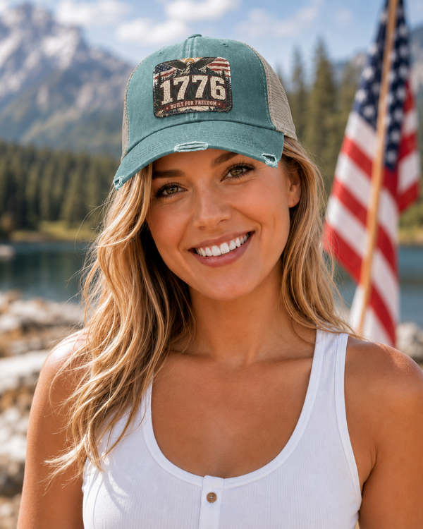 1776 Built For Freedom Distressed Ollie Cap