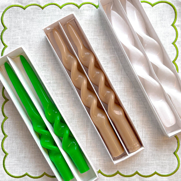 20 Forest Fern Twisted Candle - 10 Packs of 2