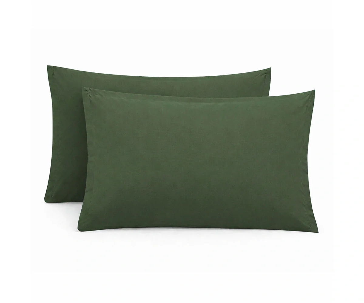 100% Cotton Sateen Pillowcases - Set of 2