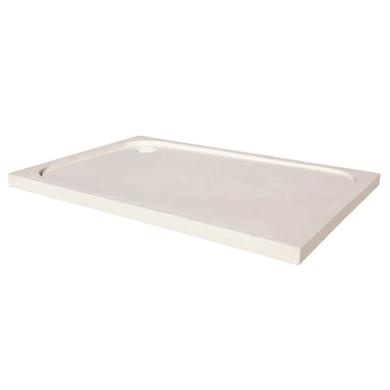 Shell Stone Limestone Rectangular Shower Base Hand-carved from Solid Block (W)36