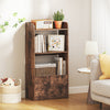 Freestanding Bookshelf with 3-Tier Open Shelf-Rustic Brown