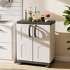Freestanding Buffet Cabinet Sideboard with 2 Doors and Adjustable Shelves for Kitchen and Garage-Gray