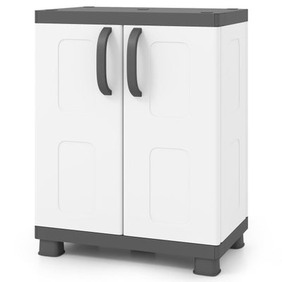 Freestanding Buffet Cabinet Sideboard with 2 Doors and Adjustable Shelves for Kitchen and Garage-Gray