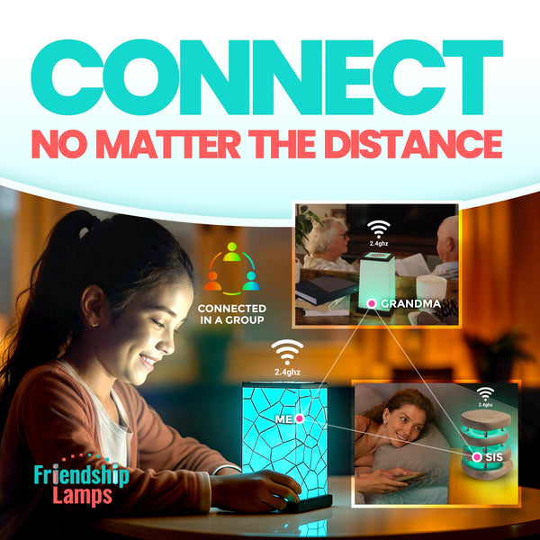 Classic Design Friendship Lamp – Long Distance Wi-Fi Touch Lamp | Stay Connected Anywhere