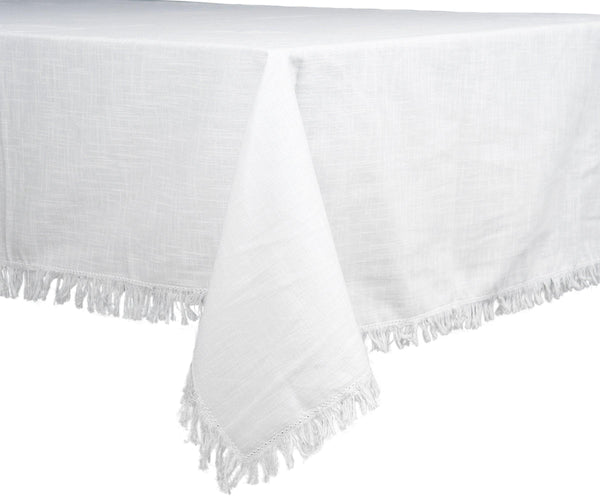 White Tablecloths - Fringe Edges
