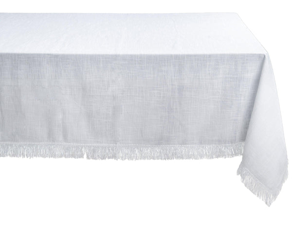White Tablecloths - Fringe Edges