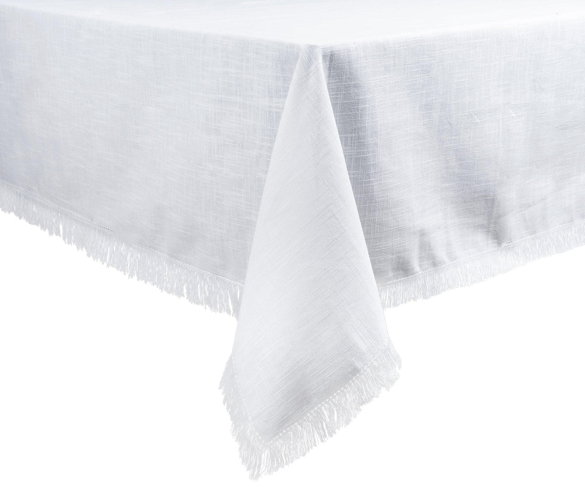 White Tablecloths - Fringe Edges