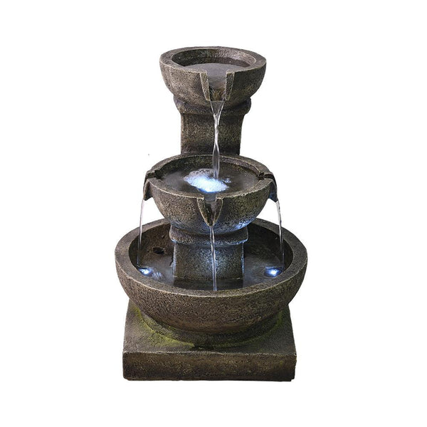 Resin Classical 3 Tier Tabletop Garden Fountain 16 Inch