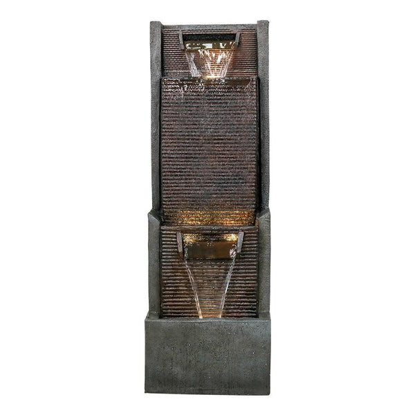 Resin Slim Outdoor Wall Fountain 39 Inch 11 Inch Deep