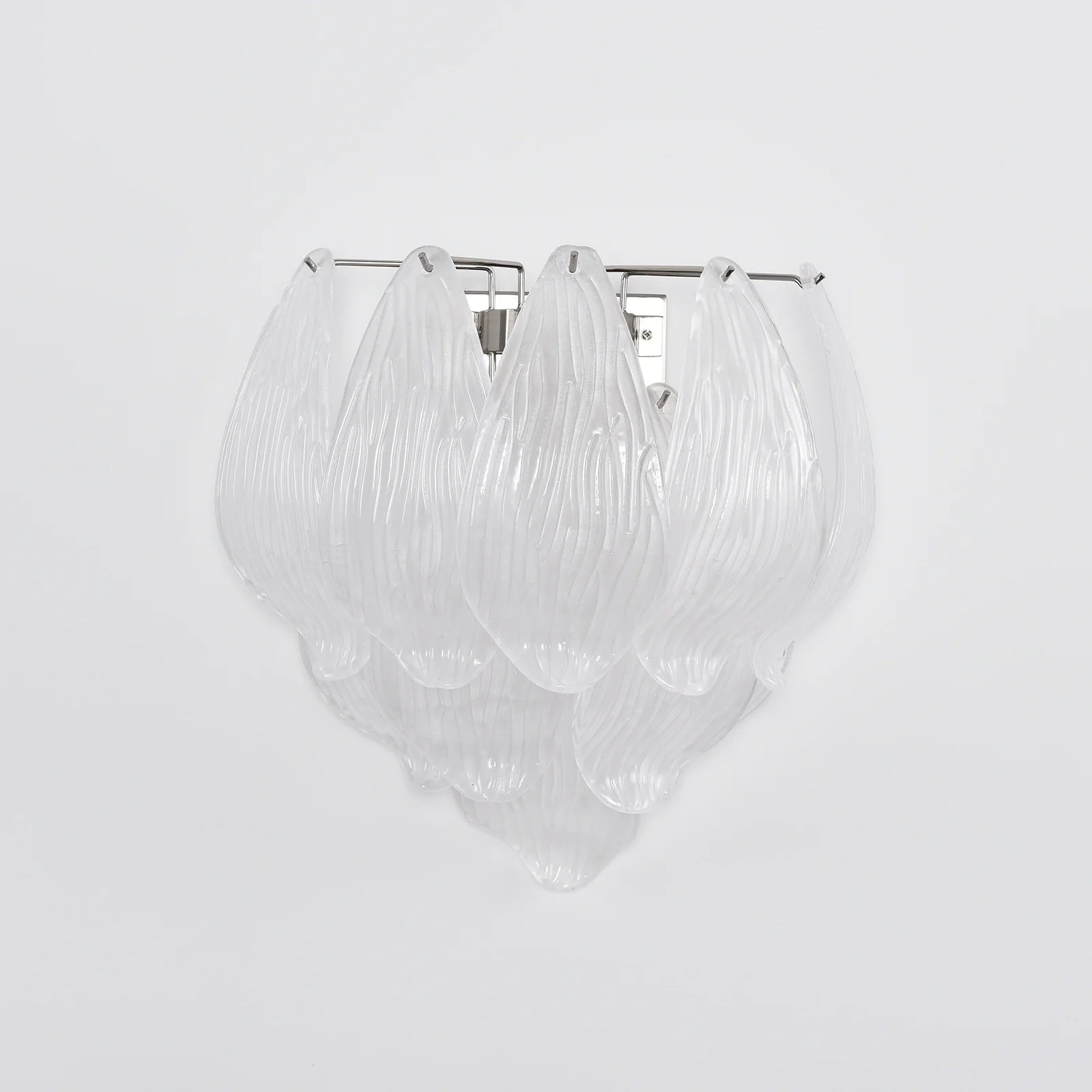 Frosted Petal Glass Wall Light
