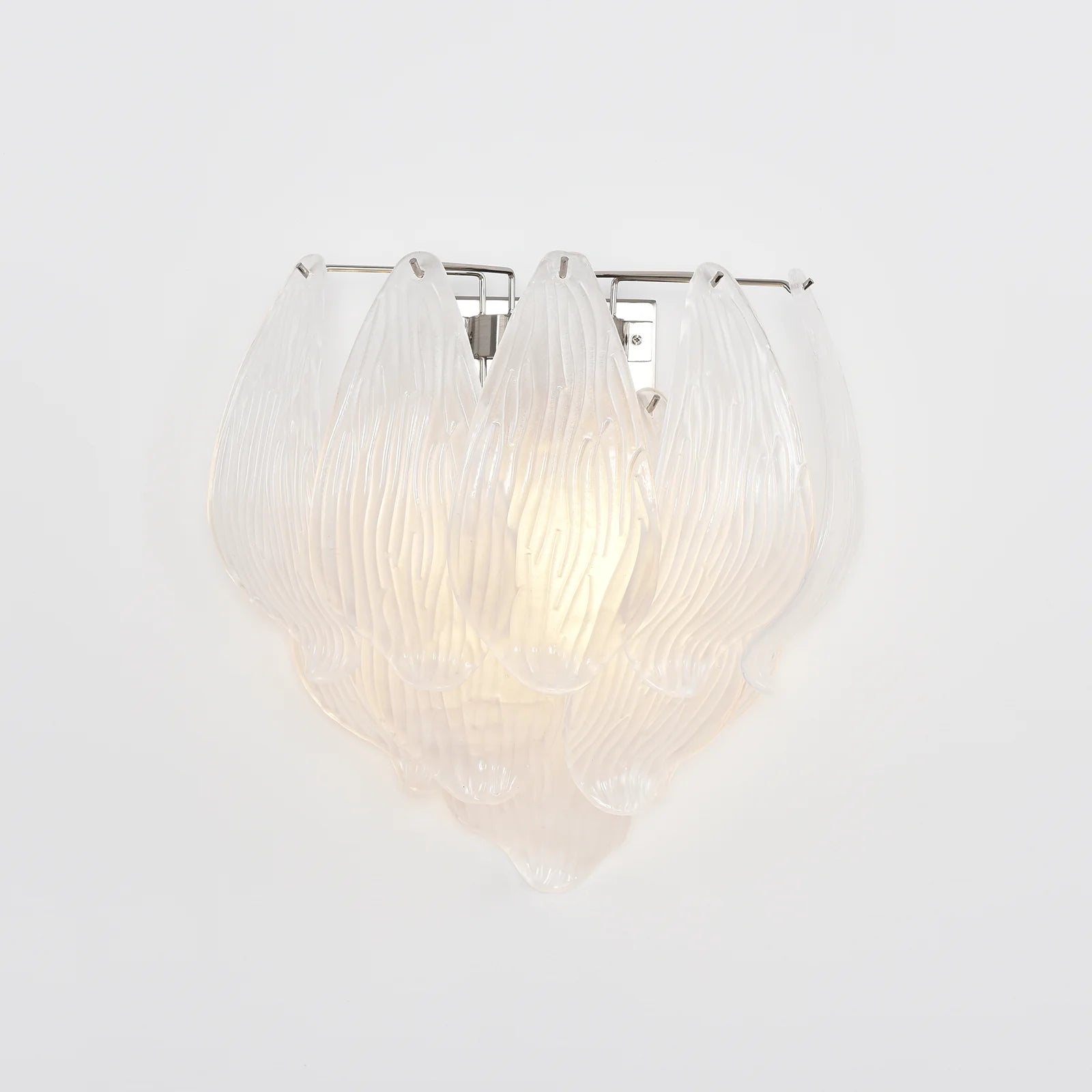 Frosted Petal Glass Wall Light