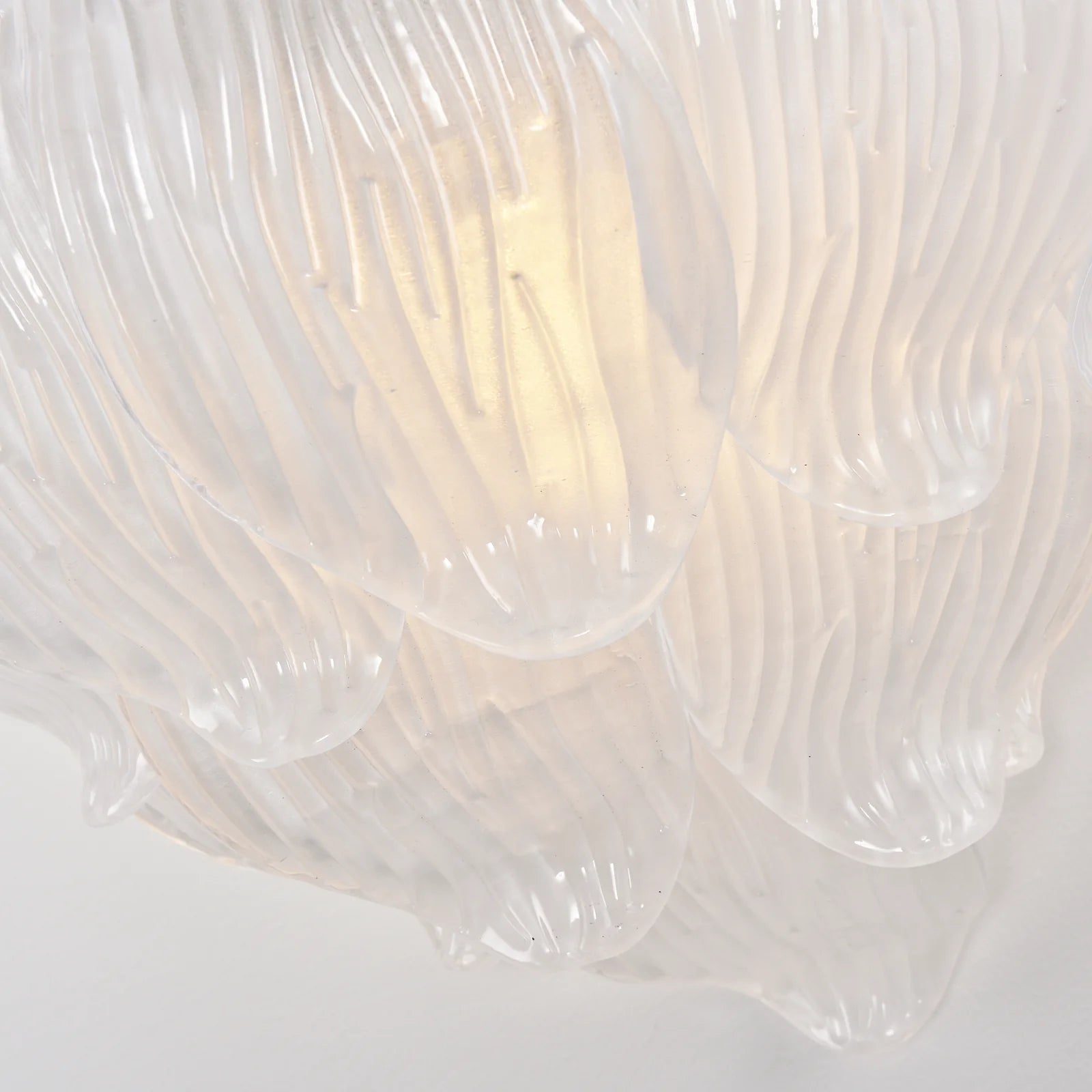 Frosted Petal Glass Wall Light