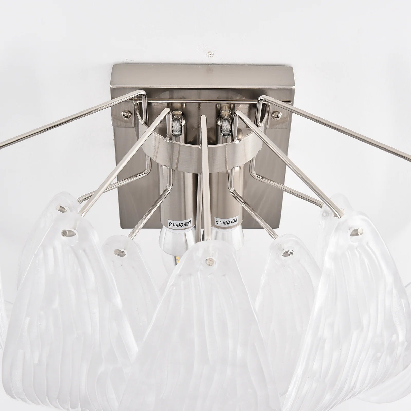 Frosted Petal Glass Wall Light