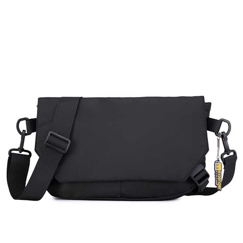 Full Black Messenger Bag