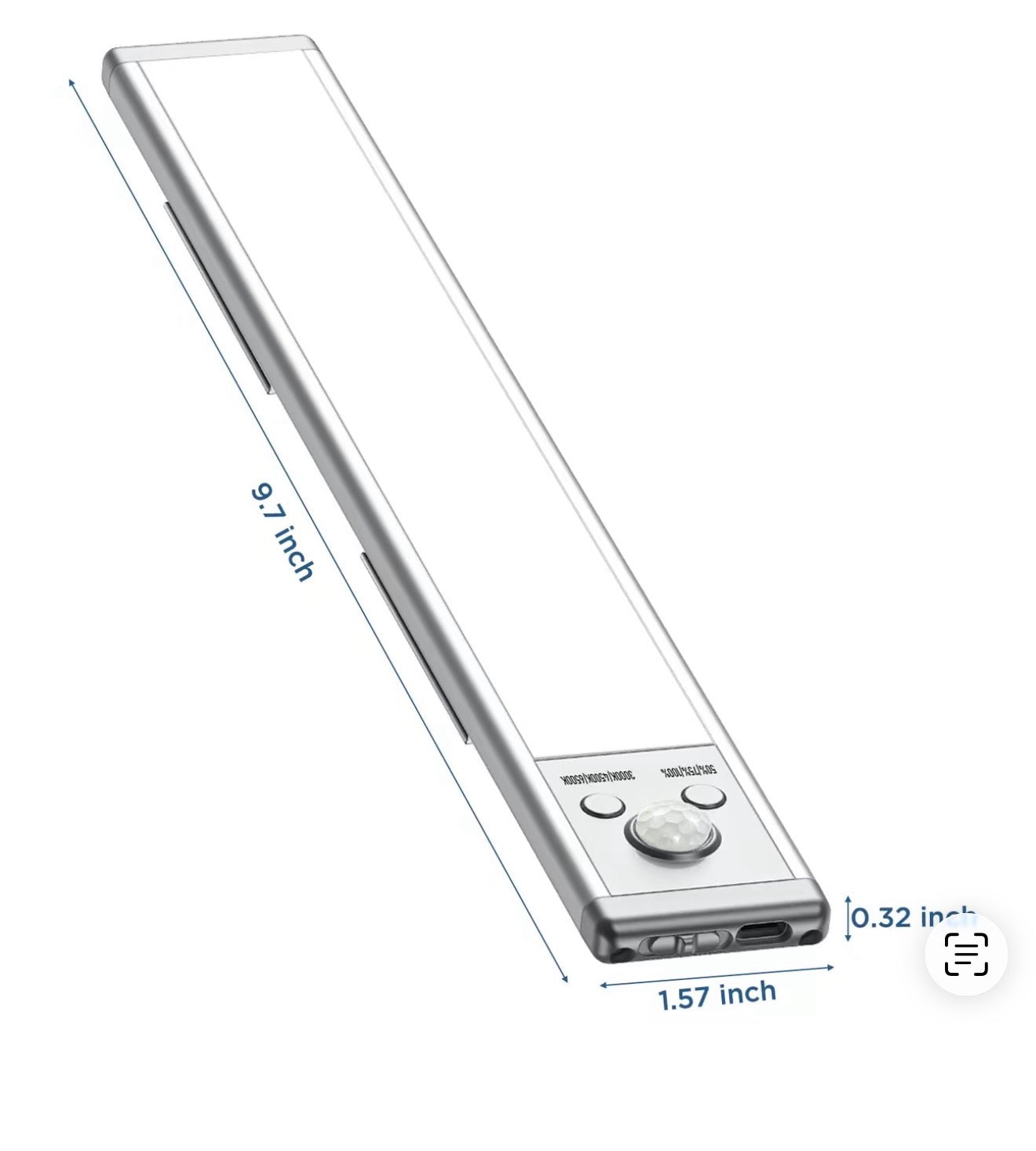 GlowTrack Motion Light - Under Cabinet Lights,76LED Motion Sensor Night Light Indoor, 1500mAh USB Rechargeable Light, Magnetic Dimmable Lights for Kitchen, Stairs, Wardrobe Lighting.