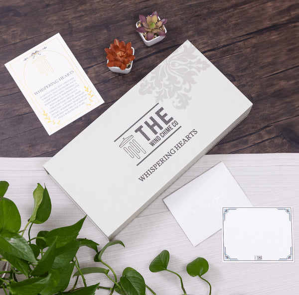 Memorial Wind Chime – Whispering Hearts™ Collection – Rose Gold 28”