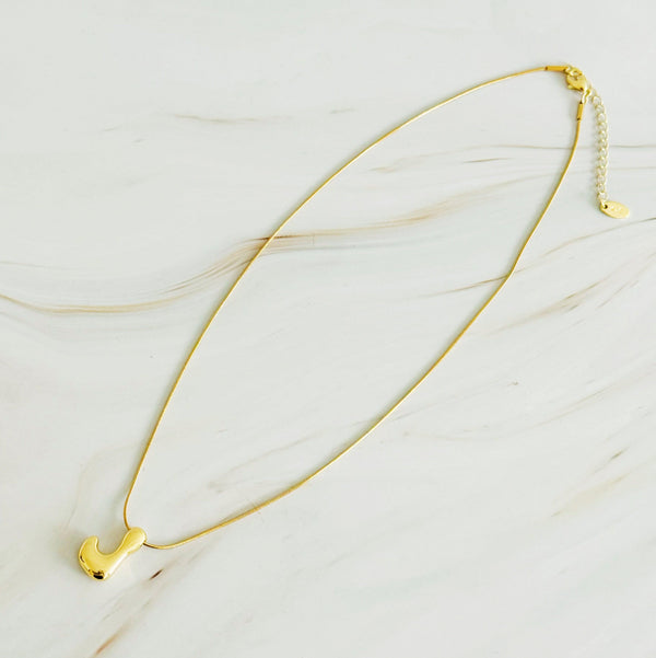 Balloon Letter Initial Necklace