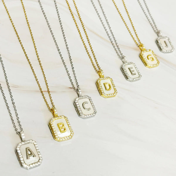 Initial Deco Open Locket Pendant Necklace - Gifts for You 'n Me