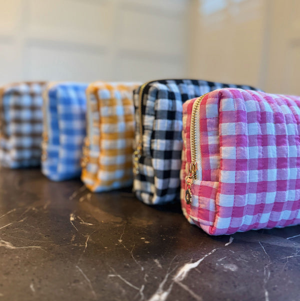 Color Parade Gingham Cosmetic Case