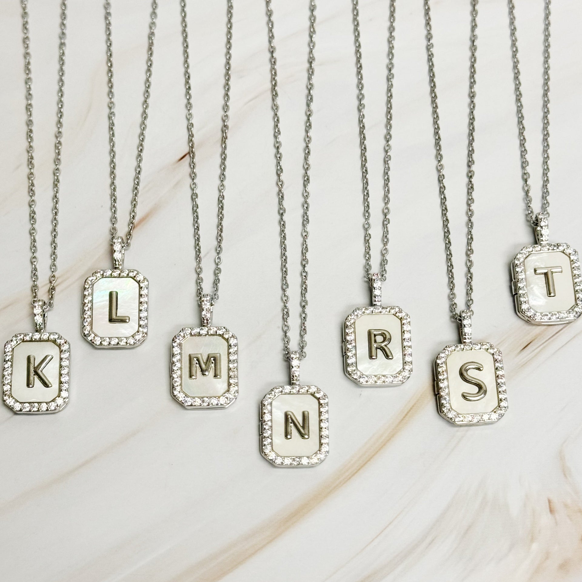 Initial Deco Open Locket Pendant Necklace