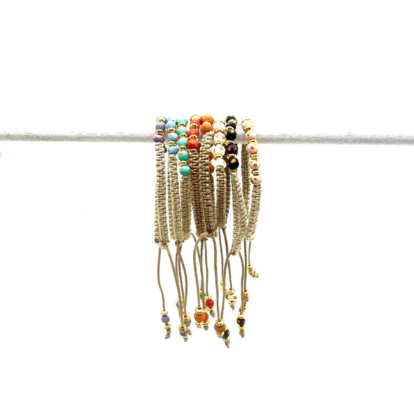 Jameson Macrame Bracelet- Ivory