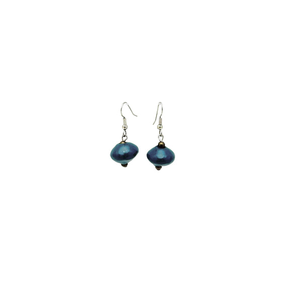 Teal Saucer Earring